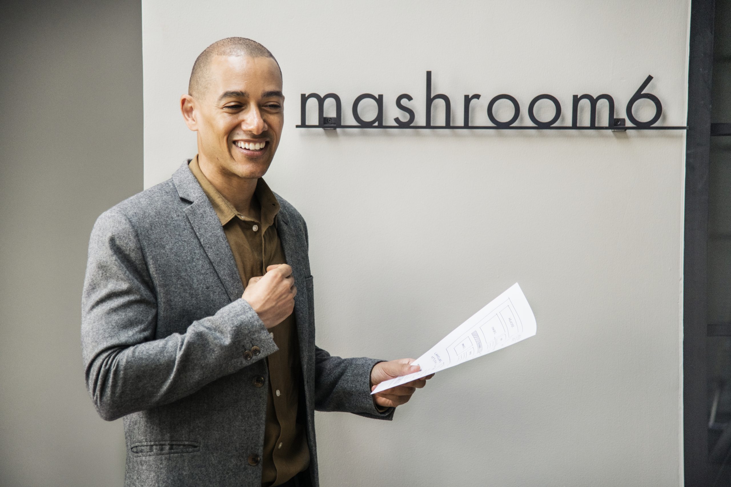A businessman delivering a presentation